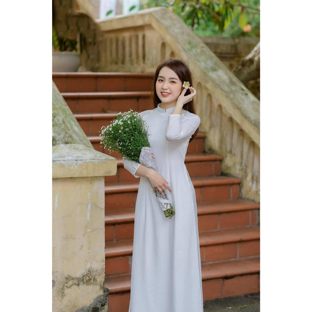 Áo dài trắng đồng phục học sinh, chụp kỉ yếu