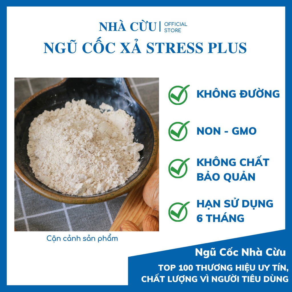 Ngũ cốc lợi sữa Nhà Cừu Organic – Bột ngũ cốc Xả Stress Plus mới thành phần 13 loại hạt, hộp 1kg (freeship)