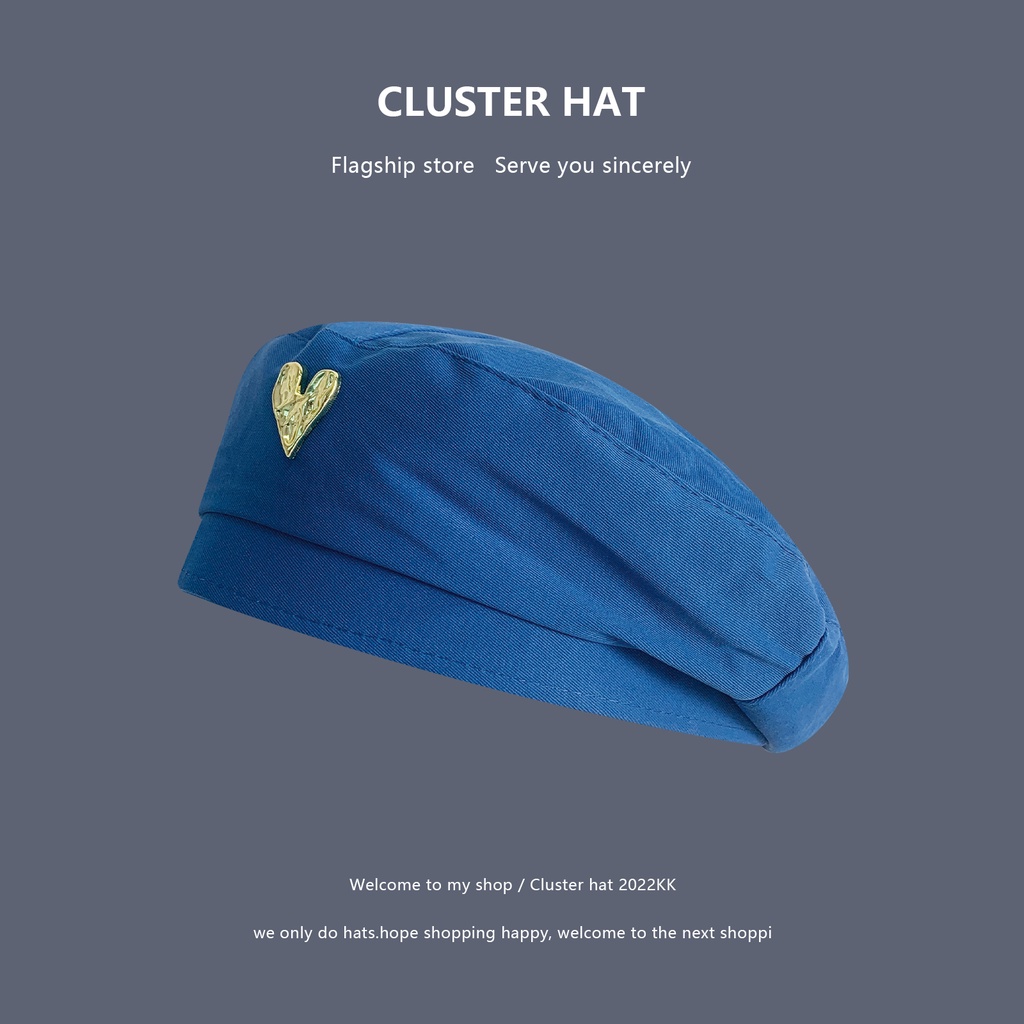 Mũ Beret Hình Trái Tim Phong Cách Hàn Quốc Ngọt Ngào Cho Nữ