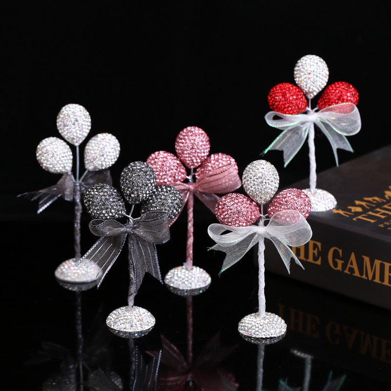 Cây bóng đính đá decor Taplo xe ô tô - Cây bóng trang trí ô tô