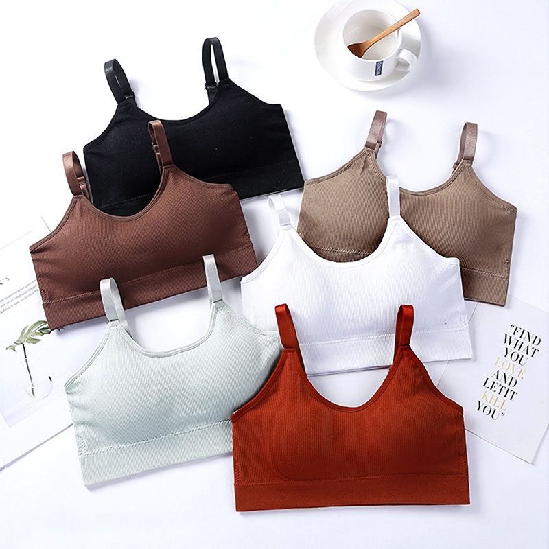 Áo Quấn Ngực Không Gọng Chữ U Lưng Chạy Bộ Chống Sốc Có Đệm Ngực Và Dây Đeo Tùy Chỉnh Hình Gấu Nhỏ Cho Nữ