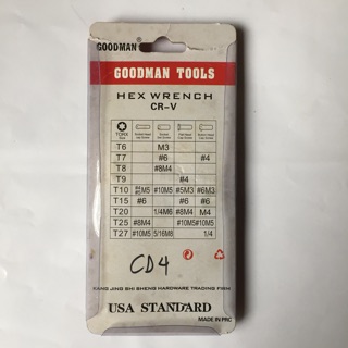 Bộ lục giác hoa thị GOODMAN TOOLS