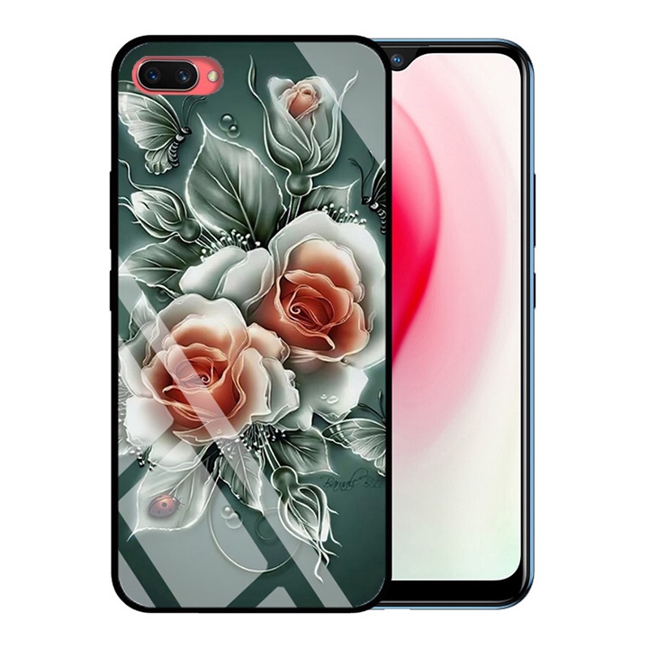&quot;Ốp lưng Oppo A3s &quot; Mặt kính 3D sang trọng_Không Nhòe, Không Phai Hình ( Tim shop )
