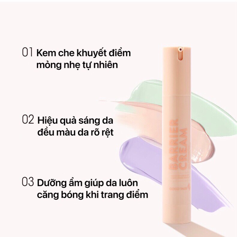 Kem lót GOGO TALES mịn nhẹ che khuyết điểm Water Embellish Luster Barrier Cream tự nhiên lâu trôi Gogotales GT221 GOGO64