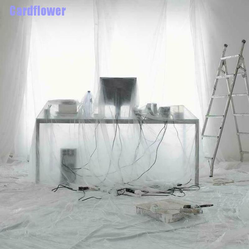 (Hàng Mới Về) 1 Tấm Phủ Đồ Nội Thất Xe Hơi / Giường Ngủ / Sofa Bằng Nhựa Chống Bụi Chống Nước Ốp