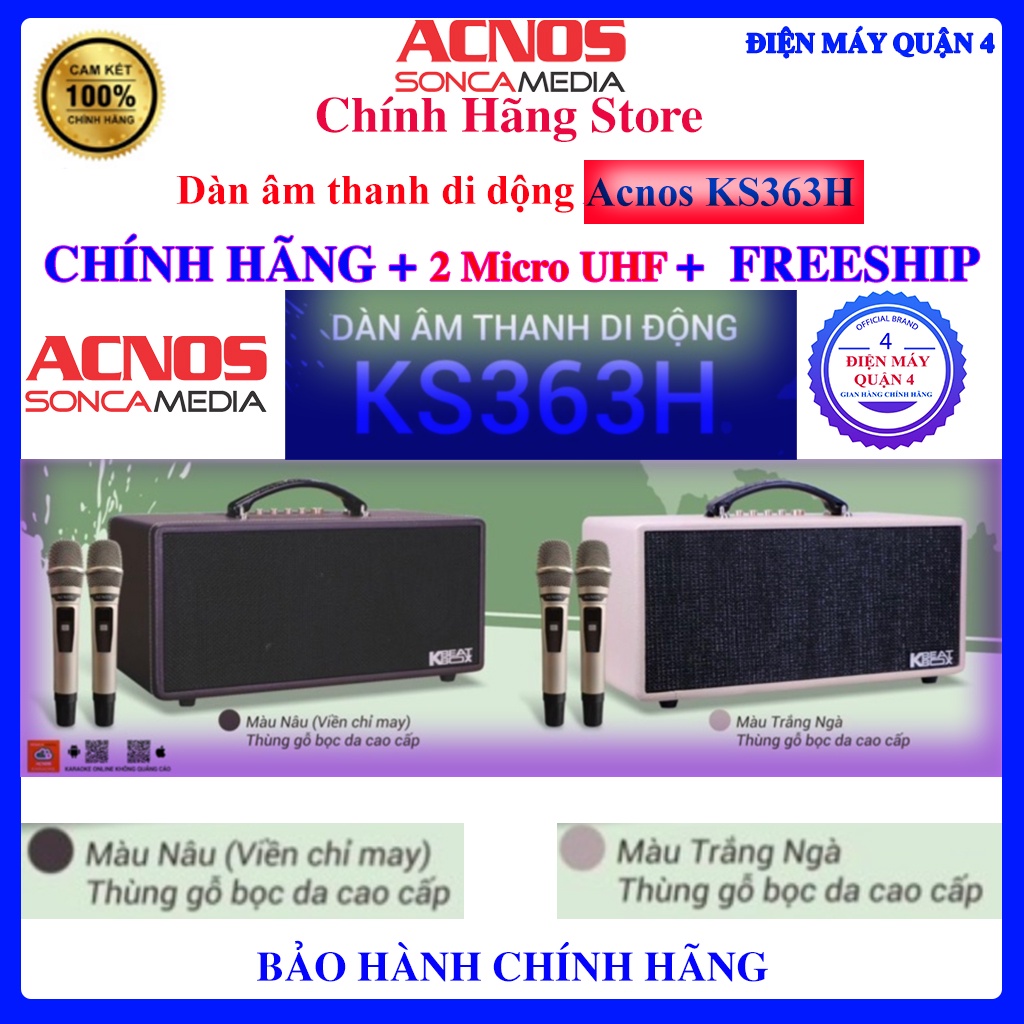 Dàn âm thanh di dộng Acnos KS363H - Hàng chính hãng - New 2022