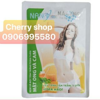 Kem và bột tắm trắng toàn thân mật ong và cam NANYNO (220g)