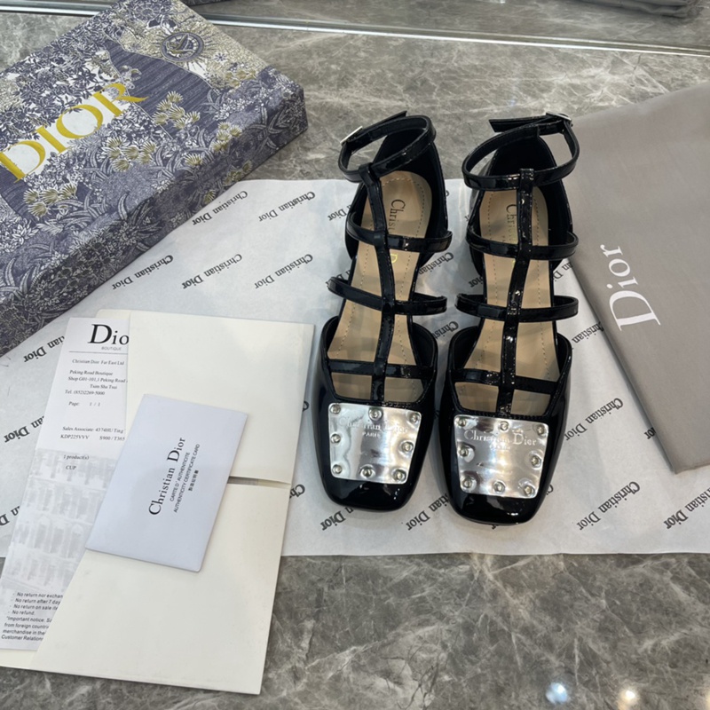 Xăng đan La Parisienne Đế Thấp Mũi Vuông Bằng Da Bò   Lớp Lót Màu Nhuộm Nước Mary Jane Thời Trang Cho Nữ