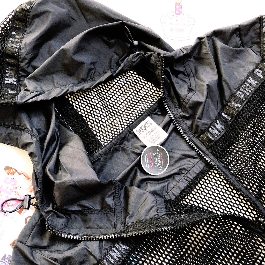 Áo khoác Pink dạng lưới, form rộng, thoái mái - Hàng nhập USA Victoria's Secret