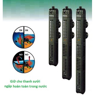 Sưởi thủy tinh Periha HE. Sưởi chống bỏng dành cho bể thủy sinh, hồ cá