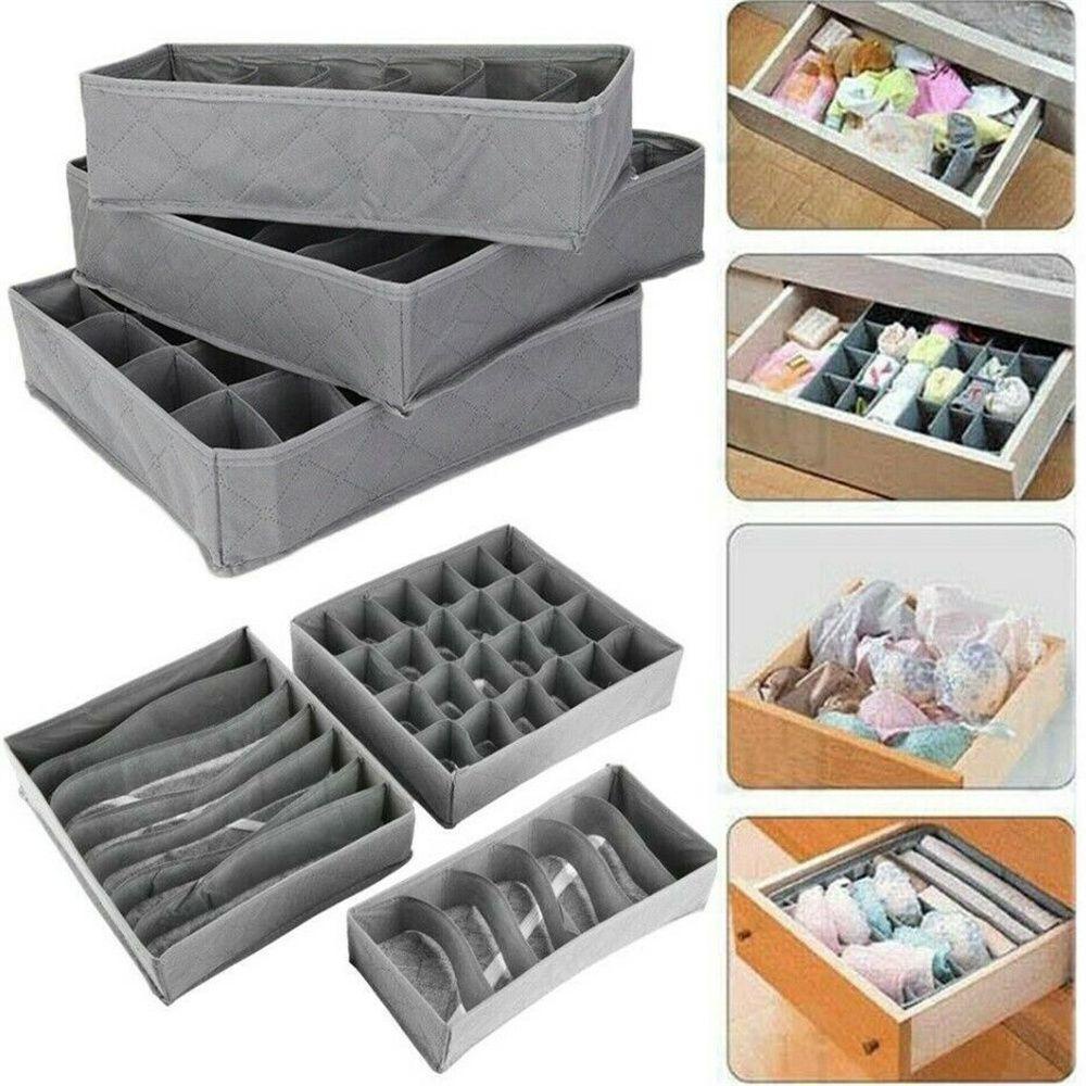 LANFY Set 3 Hộp Đựng Đồ Lót Nhiều Ngăn Tiện Lợi