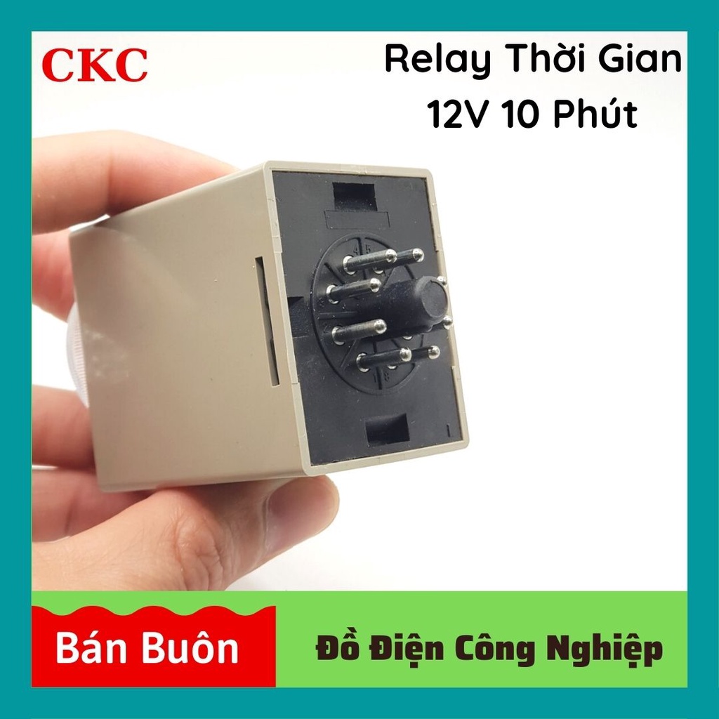Relay thời gian CKC 12V 10 phút, rơ le thời gian, ckc 12v 10M