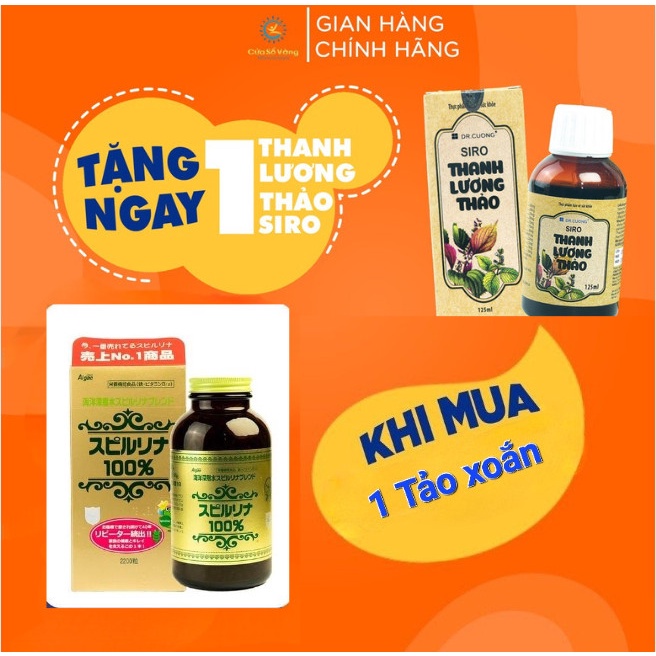 Tảo xoắn Nhật Spirulina 2200 viên Cho Ba Mẹ Cửa Sổ Vàng