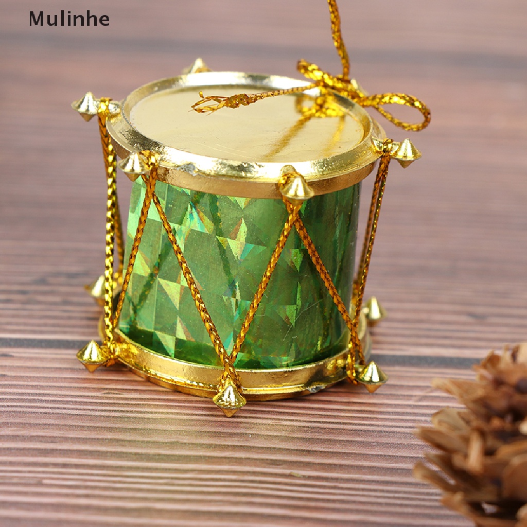 Bộ 12 Trống Nhỏ Xinh Nhiều Màu Trang Trí Cây Thông Giáng Sinh