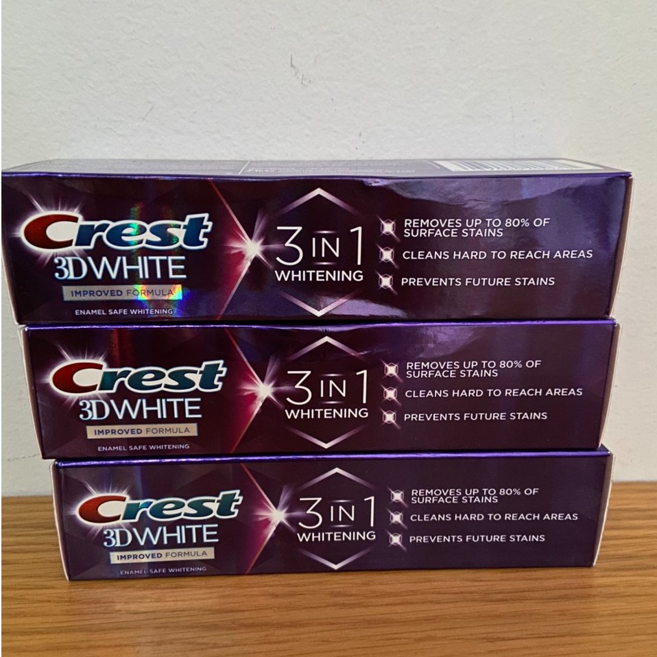 Kem đánh răng Crest 3D White Radiant Mint 85g làm trắng răng hiệu quả