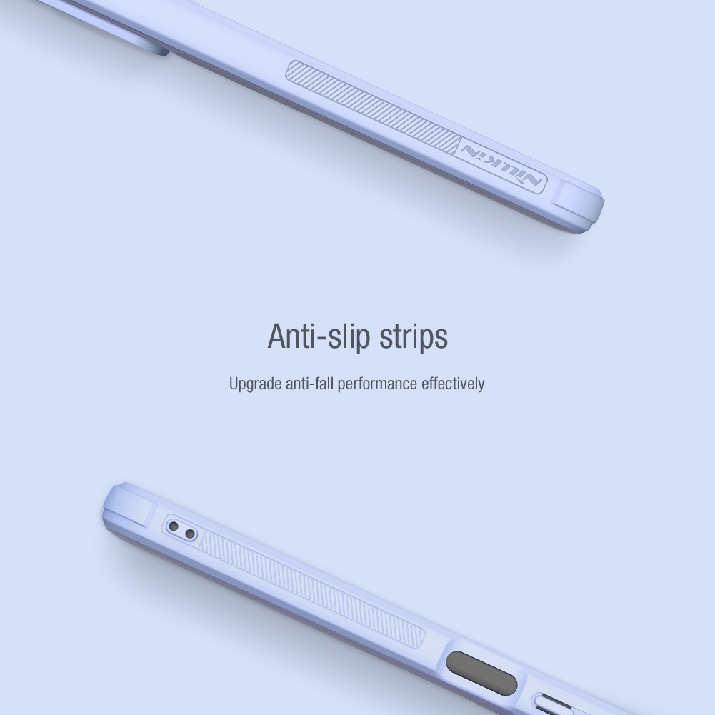 Ốp điện thoại NILLKIN bằng da màu trơn chống sốc có nắp trượt bảo vệ camera cho Xiaomi Redmi K50 Pro / K50