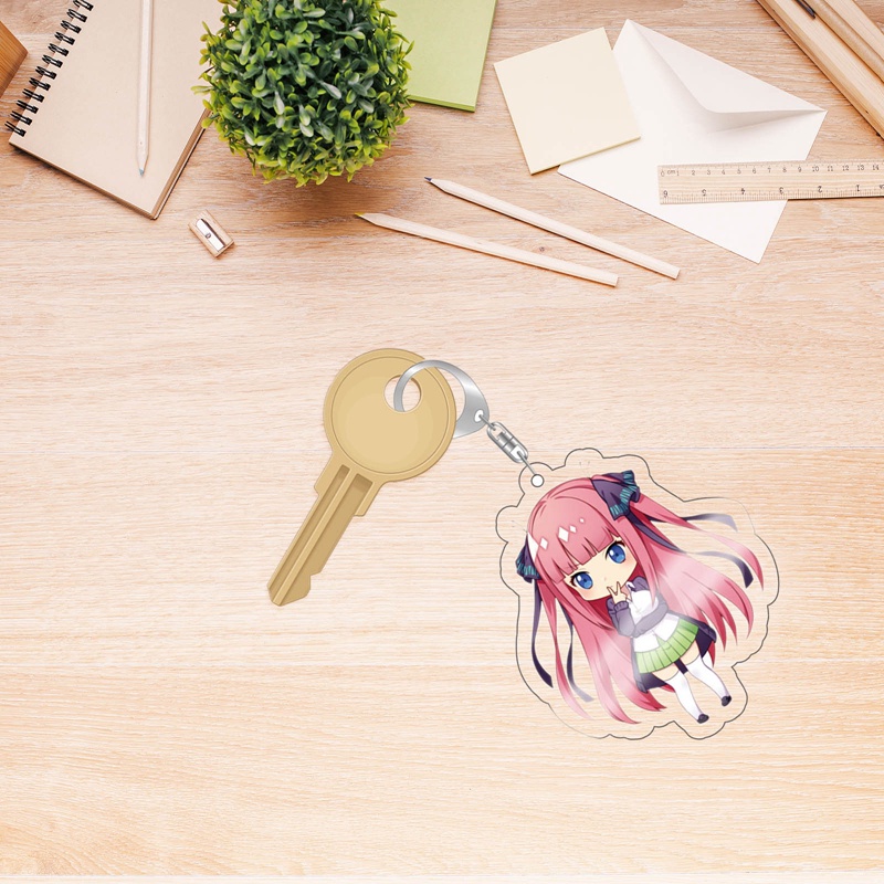 Móc Khóa Hình Trái Tim Anime Nakano Ichika Nino Miku Yotsuba Itsuki Sisters