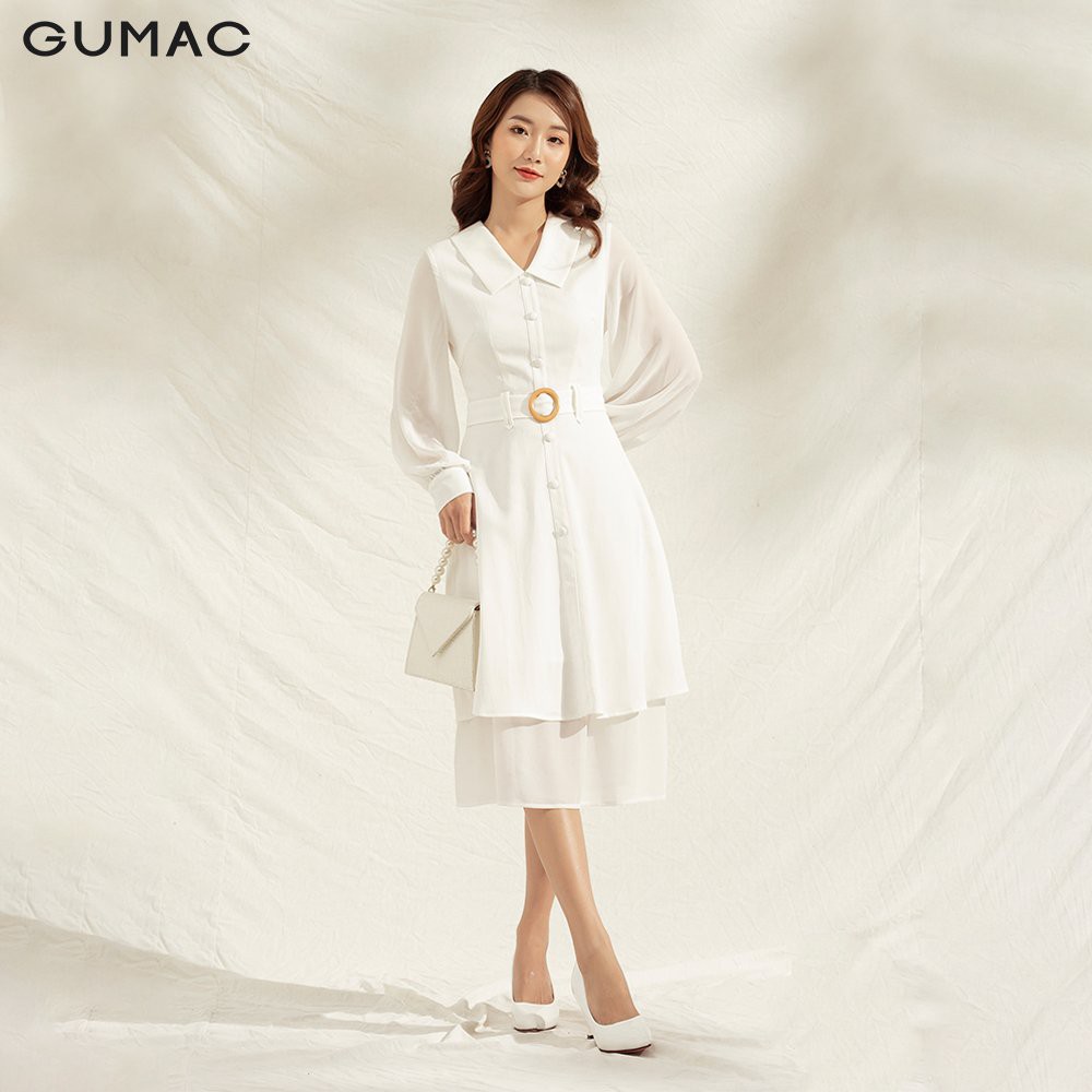 Đầm nữ tay dài khuyên eo DA1149 GUMAC