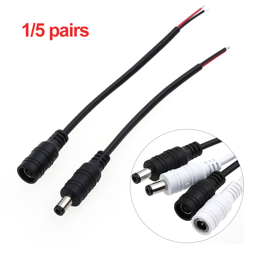 Set 1/ 5 cặp phích cắm nguồn Dc 12v 5.5x2.1mm
