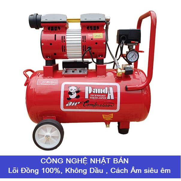 máy nén khí mini PANDA PA800/12 ✨ LÕI ĐỒNG 100 % ✨ Máy nén khí không dầu , Bình 12L, Công suất 850W, Chạy siêu êm