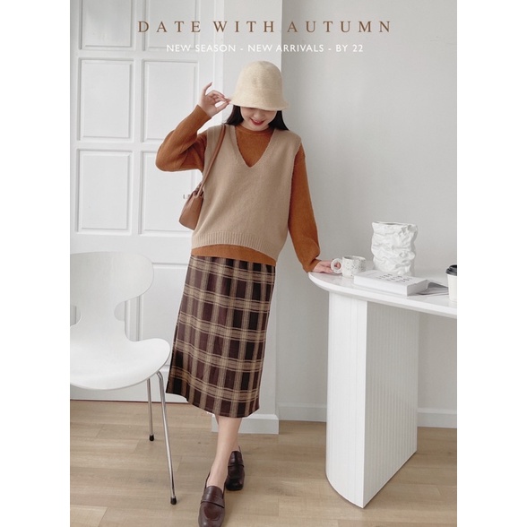 Chân váy dạ kẻ | BigBuy360 - bigbuy360.vn