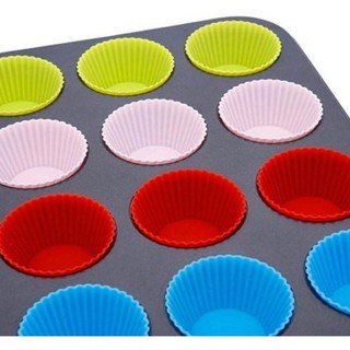 Khuôn silicon cupcake tròn 7cm( 5 chiếc)