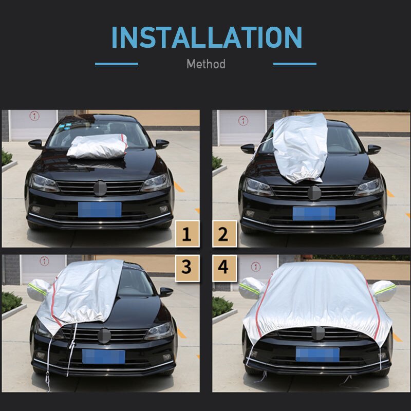 Bạt phủ toàn xe SEAMETAL bằng vải oxford mật độ cao chống thấm nước chống tia UV thích hợp cho xe sedan SUV
