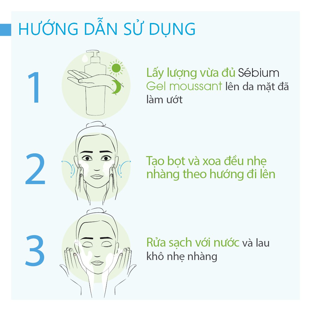 Gel rửa mặt tạo bọt cho da hỗn hợp và da dầu Bioderma Sebium Gel Moussant - 200ml