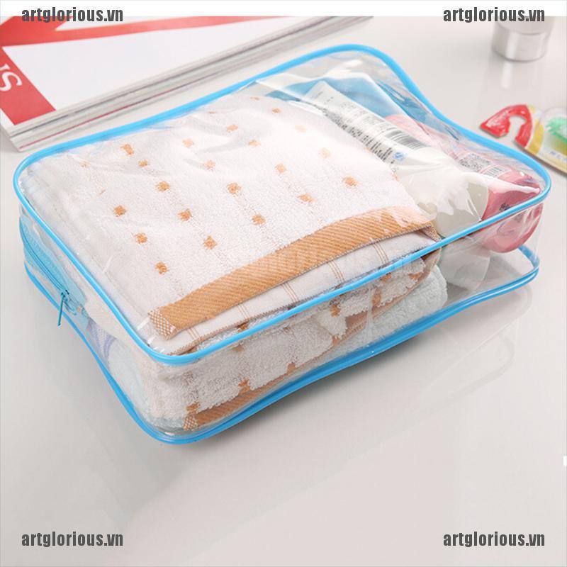 Túi đựng mỹ phẩm đồ dùng vệ sinh cá nhân du lịch bằng nhựa PVC trong suốt có khóa kéo