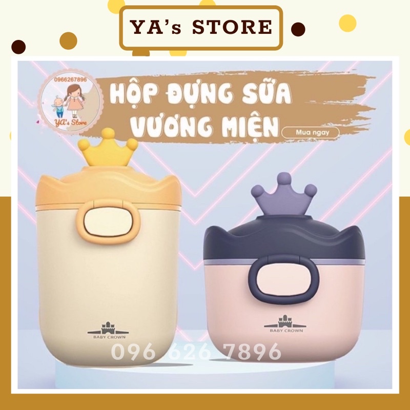 Hộp trữ sữa bột, đồ khô hình vương miện cao cấp hình Vương Miện và Khủng Long cho bé