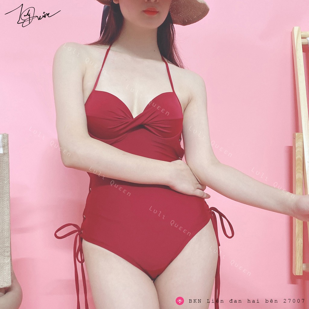 Bikini liền mảnh đan dây hai bên trẻ trung - Áo bơi có đệm có gọng BKN27007