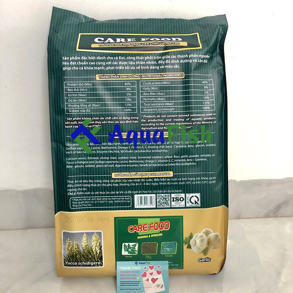 Thức Ăn Cho Cá Koi Care Food 5kg (thức ăn cho cá được ưa chuộng, cám chuyên dụng cho cá Koi)