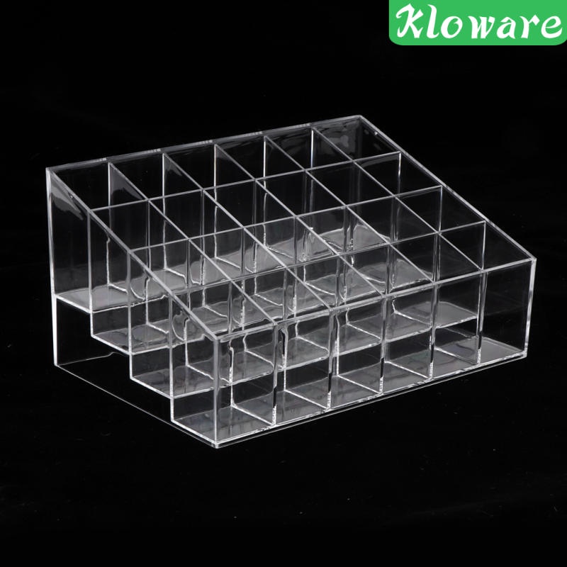 Giá Đỡ Trưng Bày Son Môi 24 Ngăn Bằng Acrylic Trong Suốt