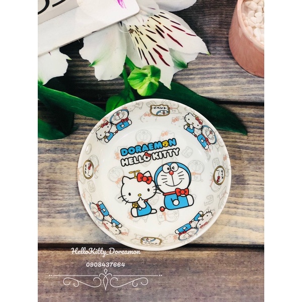 Dĩa tròn melamin Doreamon