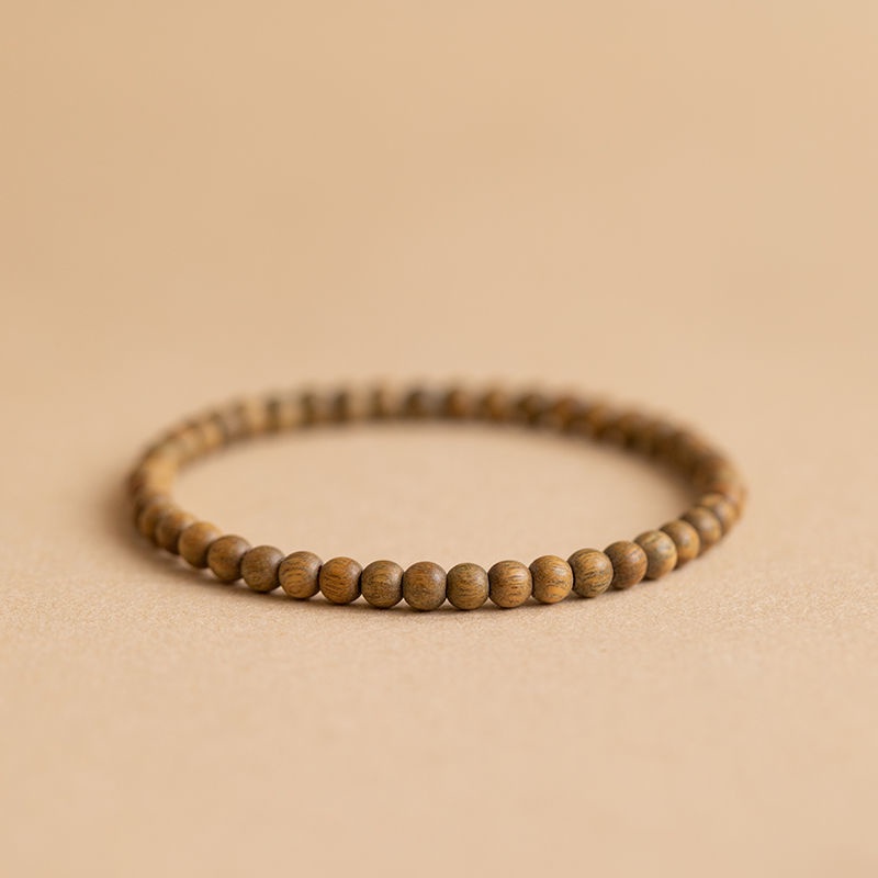 Vòng Tay Gỗ Đàn Hương Mỏng Màu Xanh Lá Phong Cách Dân Tộc Cổ Điển Cho Nữ