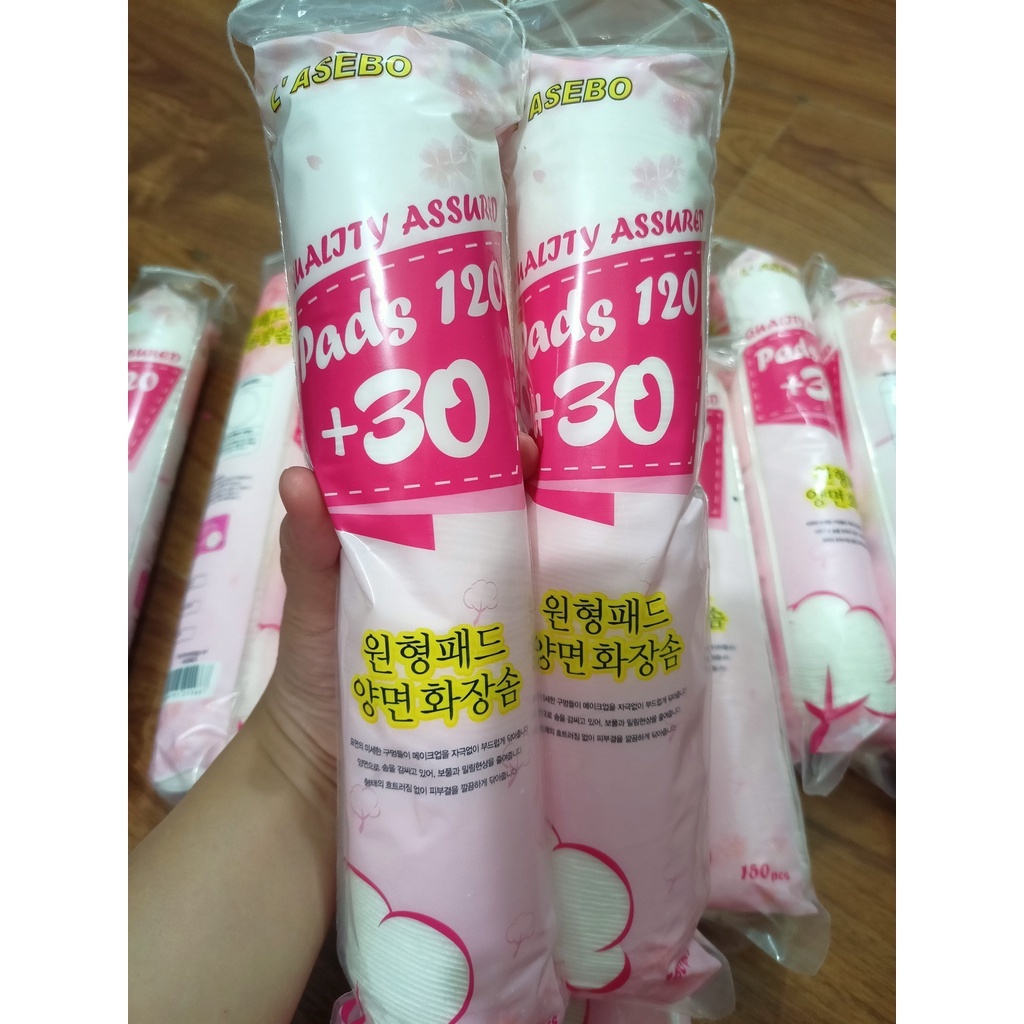 Bông Tẩy Trang L'ASEBO 150 miếng Hàn quốc Seeme beauty