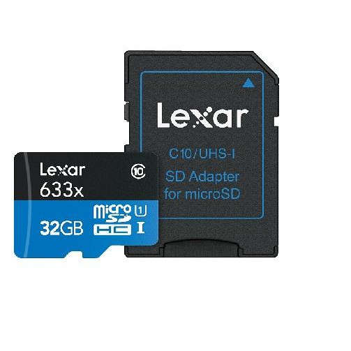 Thẻ nhớ Lexar Micro SDHC 633X 32GB (95MB/s) + Adapter