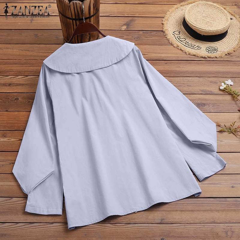Áo Zanzea dài tay cổ búp bê thời trang dành cho nữ