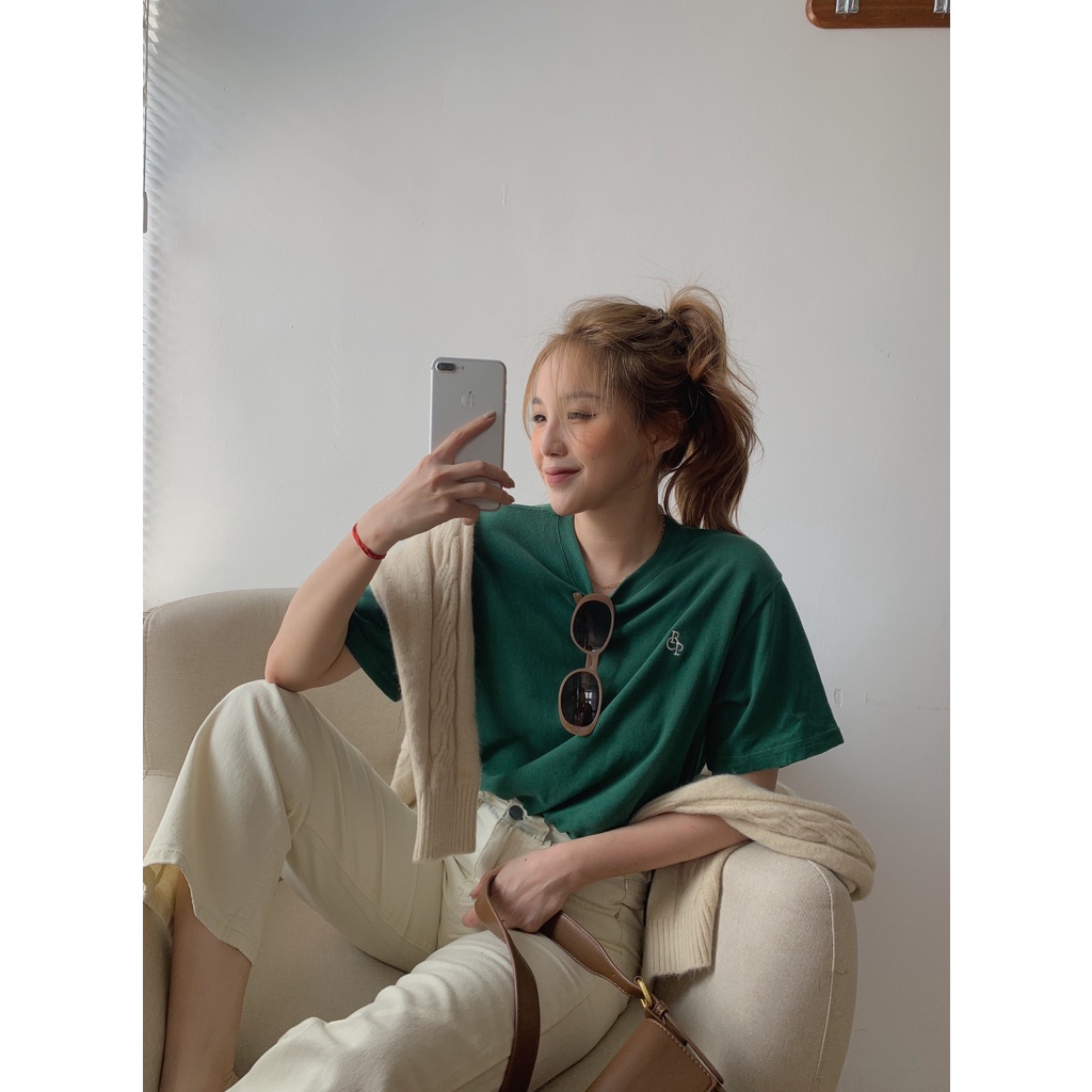 Áo phông cộc tay thêu ngực A-3050