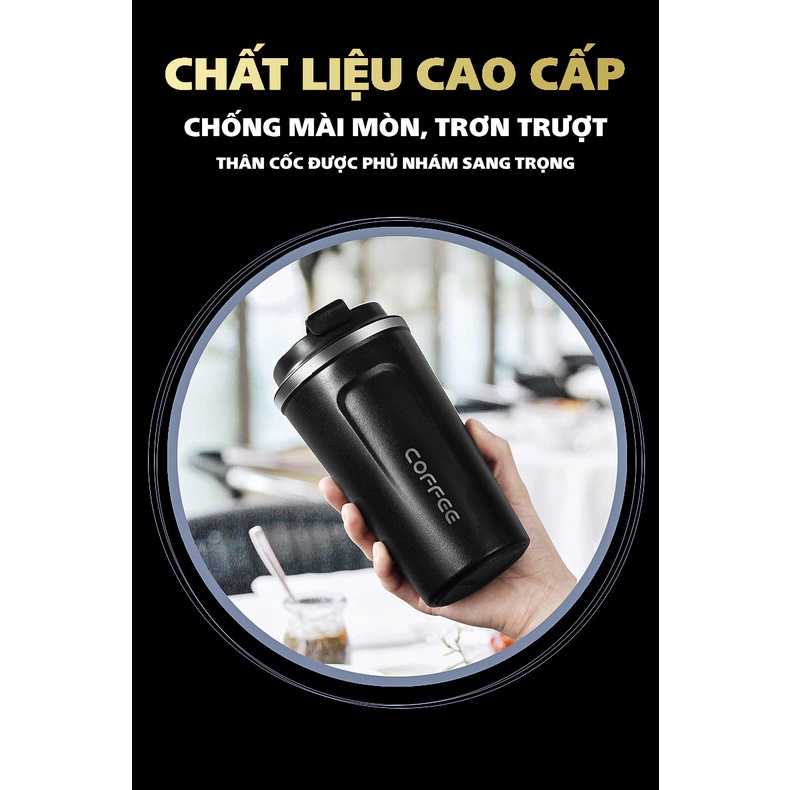 Bình Giữ Nhiệt - Ly Giữ Nhiệt Coffee Cao Cấp Nhật Bản Cầm Tay Kiểu Dáng Mới, Hiện Đại, Dễ Sử Dụng