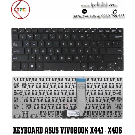 Bàn phím laptop Asus Vivobook X411, X411U, X411UQ, X411SC, X411UV, X411UA, X411UN, X411UF, X406, S4200