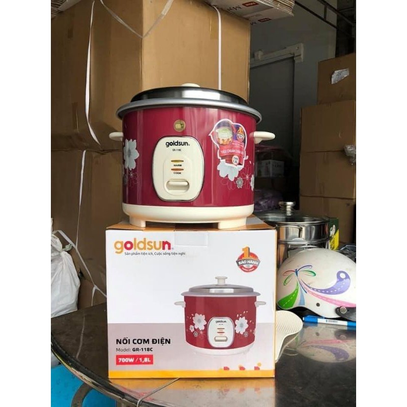 Nồi cơm điện 1,8lít Goldsun GR-118c nắp rời