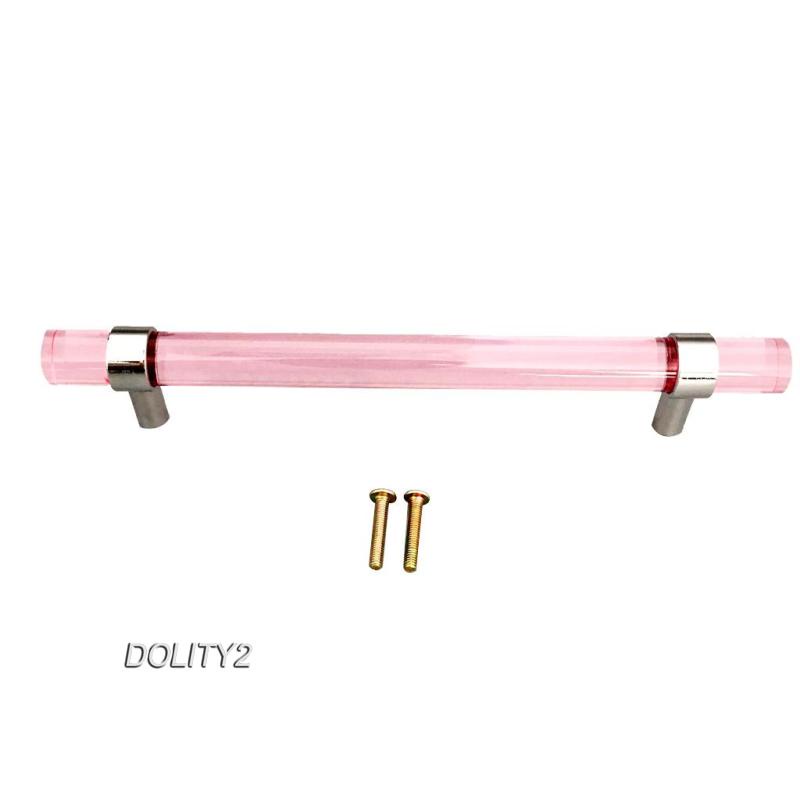 [Dolity2] Set 2 Tay Nắm Cửa Tủ Bằng Acrylic 160mm Màu Hồng