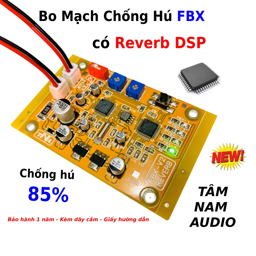 Bo Chống Hú Mic V2 Cho Loa Kéo - Amply Có Kèm Reverb _Tâm Nam