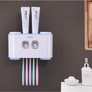 Bộ nhả kem đánh răng tự động ecoco cao cấp⭐ giá treo bàn trải thông minh kèm 4 cốc