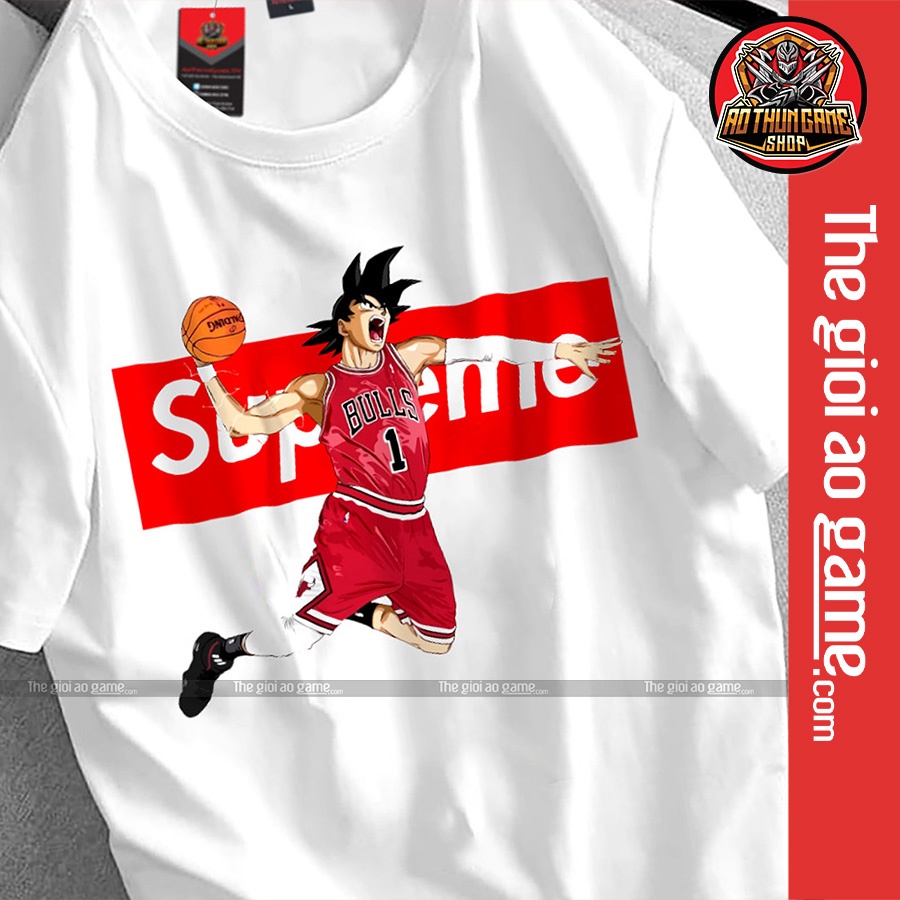 Áo dragon ball Goku nam nữ Áo phông Goku dragon ball  trắng đen form rộng unisex cotton co giãn thoáng mát T11