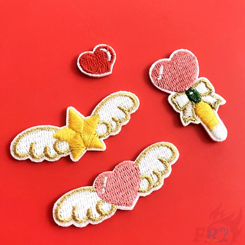 Miếng vải thêu/ủi họa tiết nhân vật Sakura dễ thương để trang trí