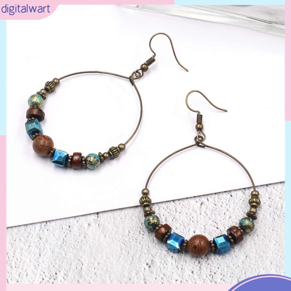 Khuyên Tai Nữ Trang Dáng Tròn Phong Cách Bohemian