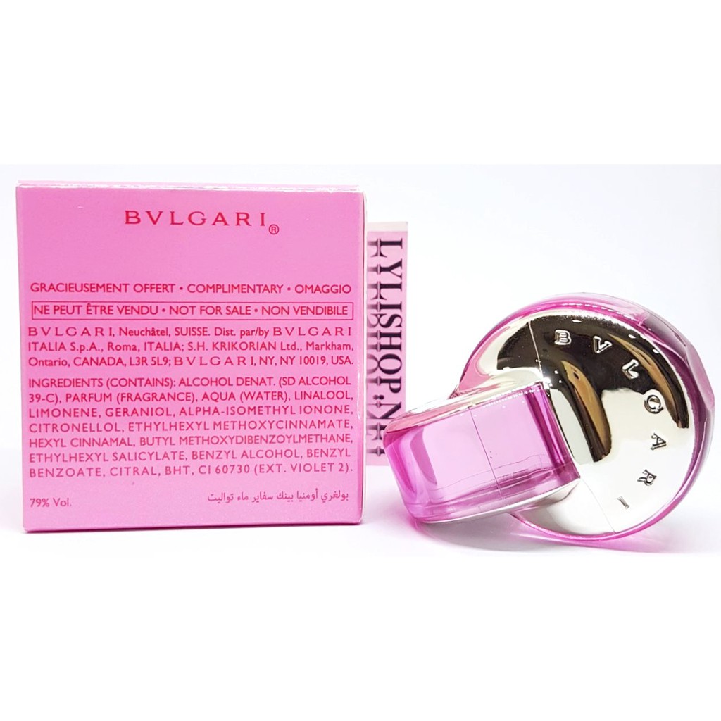 Nước hoa BVLGARI OMNIA PINK SAPPHIRE Eau de toilette chai 5ml chính hãng