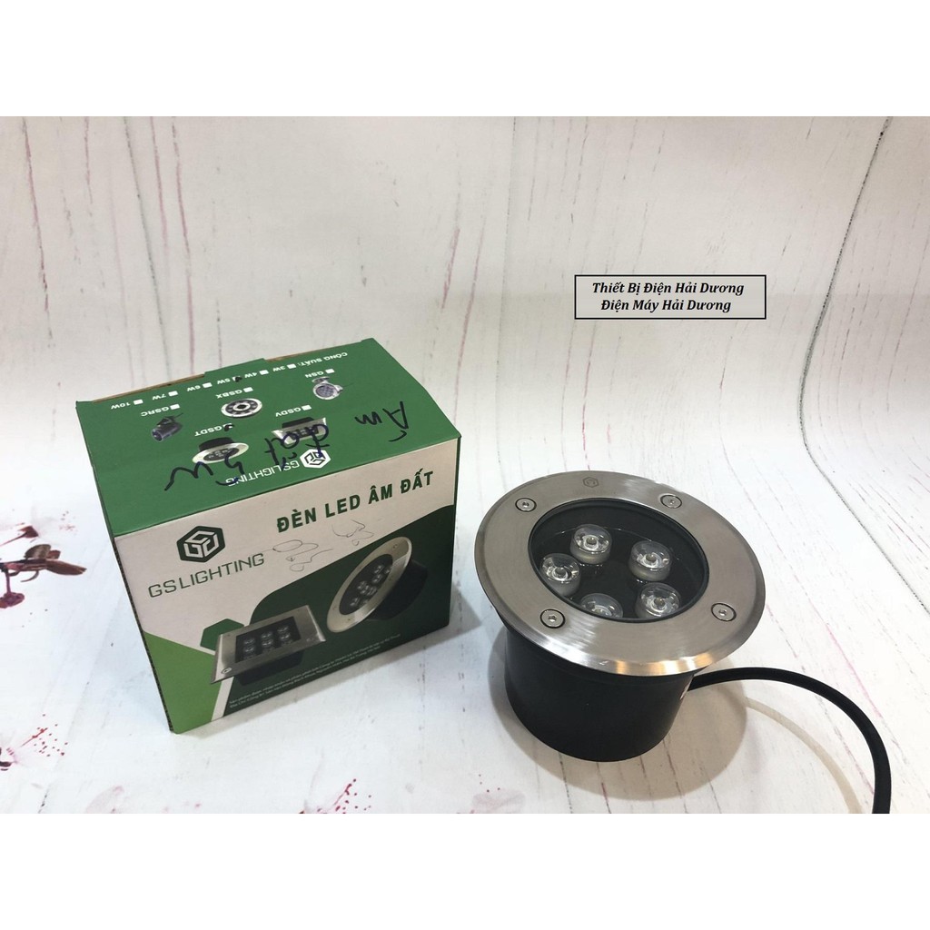Combo Bộ 3 Đèn LED âm đất âm sàn GS Lighting Bộ 3w - 5w Ánh sáng Vàng - Chống nước IP65 - Bảo hành 12 tháng